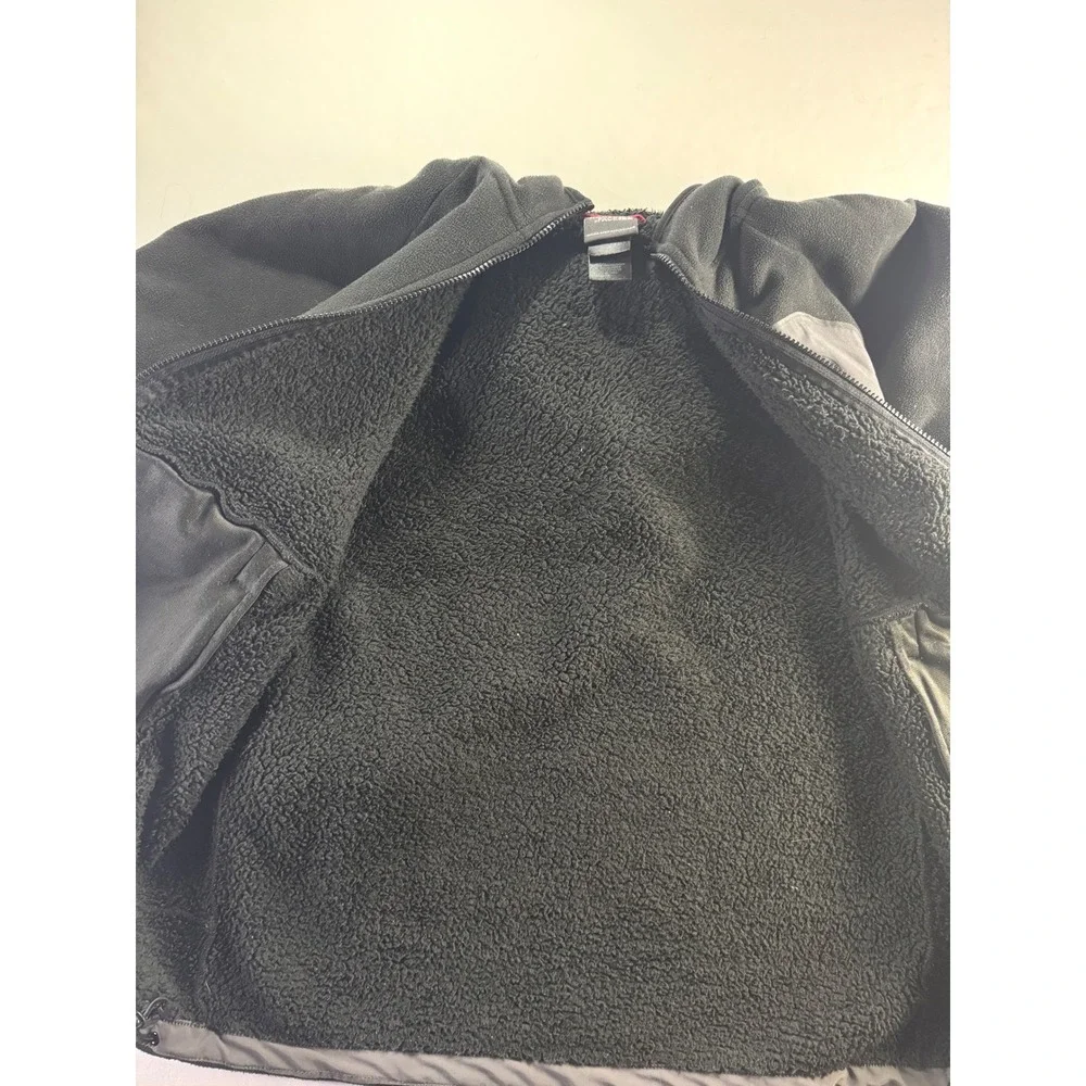 The North Face Mens Black Sherpa Lined Full Zip Fleece Hoodie Jacket Size M